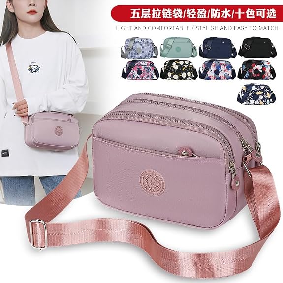 J I ACCESSORIES Stylish Crossbody Sling Bag for Women & Men – Lightweight Travel Shoulder Purse