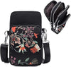 Bag in Bag In Floral Crossbody Bag with Multiple Zippered Compartments - Compact, Stylish and Convenient for Travel and Daily Use
