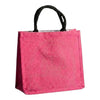 J I Premium Jute Carry Bag with Soft Handles | Reusable Shopping Tote for Work, Travel & Everyday Use