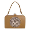 Bag in Elegant Black Floral Handbag with Crystal Clasp Vintage-Inspired Evening Bag for Special Occasions
