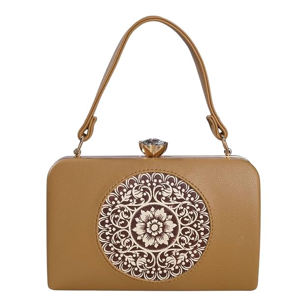 Bag in Elegant Black Floral Handbag with Crystal Clasp Vintage-Inspired Evening Bag for Special Occasions