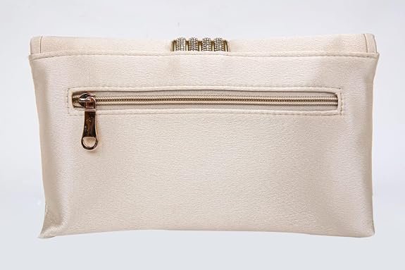 Bag in Elegant Satin Evening Clutch Bag Stylish Envelope Purse with Rhinestone Detail and Detachable Chain Perfect for Formal Events and Special Occasions