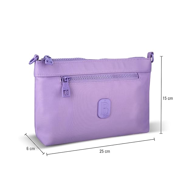 Bag In Nylon Shoulder Bag for Women, Compact Lightweight Zippered Crossbody Purse