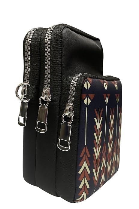 Bag in Bag In Floral Crossbody Bag with Multiple Zippered Compartments - Compact, Stylish and Convenient for Travel and Daily Use