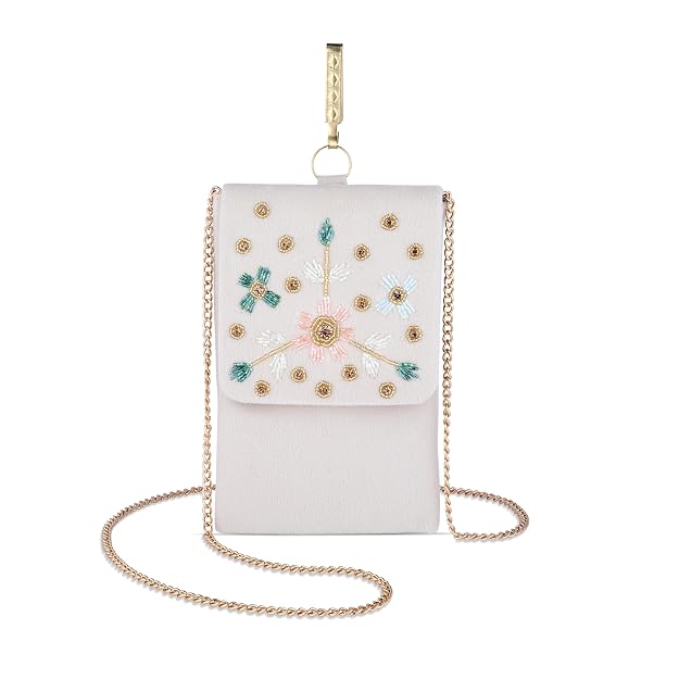 Bag in Floral Beaded Mobile Sling Bag for Women