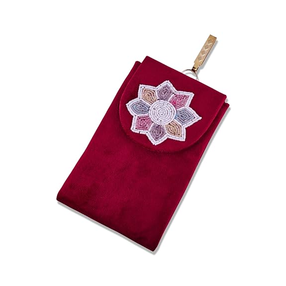 Bag in Women's Flower Beaded Mobile Pouch