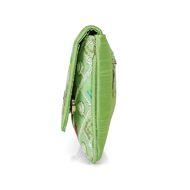 BAG IN Handmade Embroidered Sling Clutch – Wedding, Party & Festive Occasion Purse