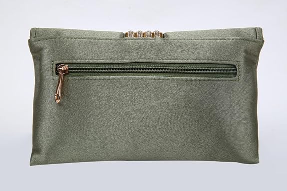 Bag in Elegant Satin Evening Clutch Bag Stylish Envelope Purse with Rhinestone Detail and Detachable Chain Perfect for Formal Events and Special Occasions