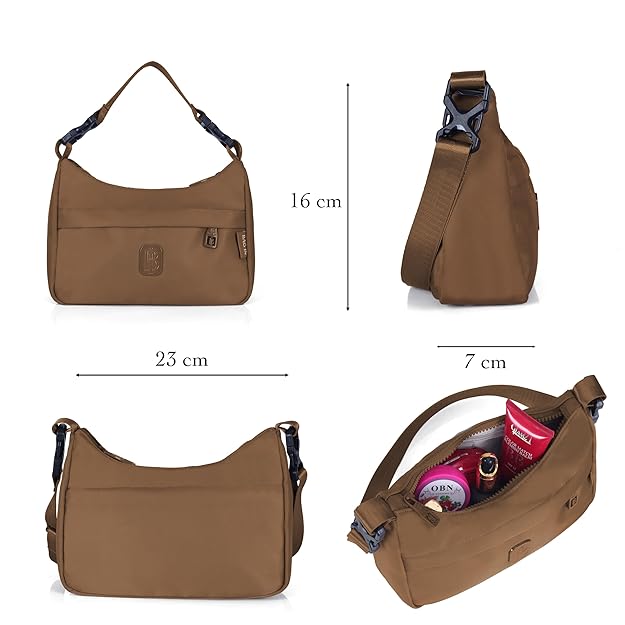 Bag in Women’s Small Crossbody Bag, Lightweight Nylon Shoulder Purse with Zipper Pocket, Adjustable Strap