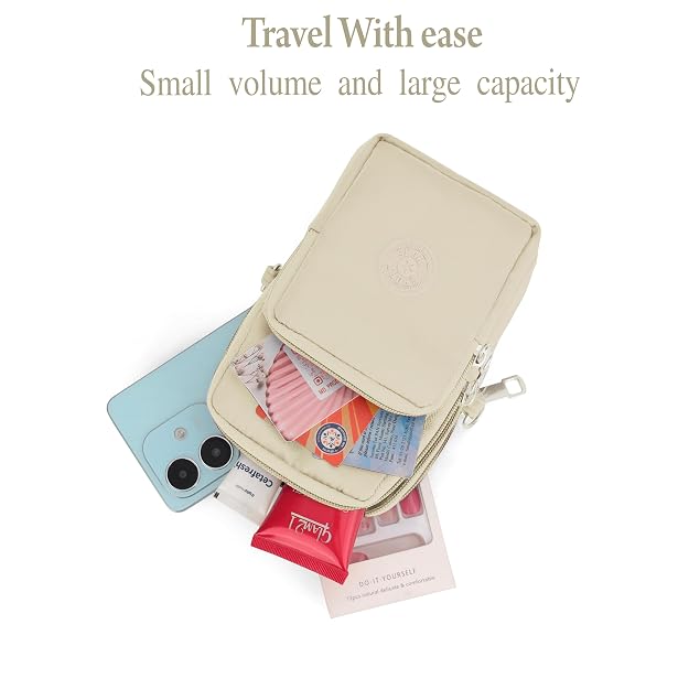Bag in Women’s Floral Crossbody Phone Bag – Multi-Pocket Small Shoulder Purse with Adjustable Strap