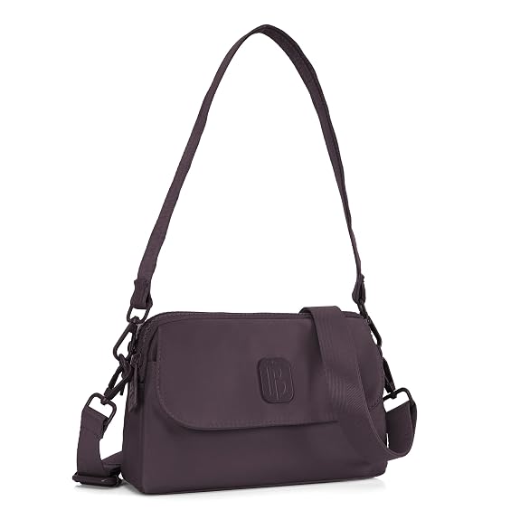 J I Women’s Small Crossbody Bag, Lightweight Shoulder Sling Purse with Adjustable Strap, Flap & Zipper Closure for Travel and Daily Use