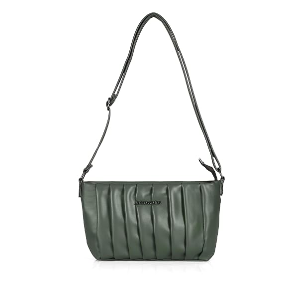 J I Quilted Crossbody Sling Bag for Women Soft Padded Design, Adjustable Strap, Compact Everyday Shoulder Purse