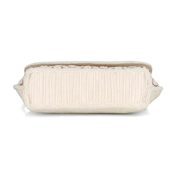 BAG IN Elegant Beaded Evening Clutch Purse with Detachable Chain Strap – Handcrafted Party Shoulder Bag for Women