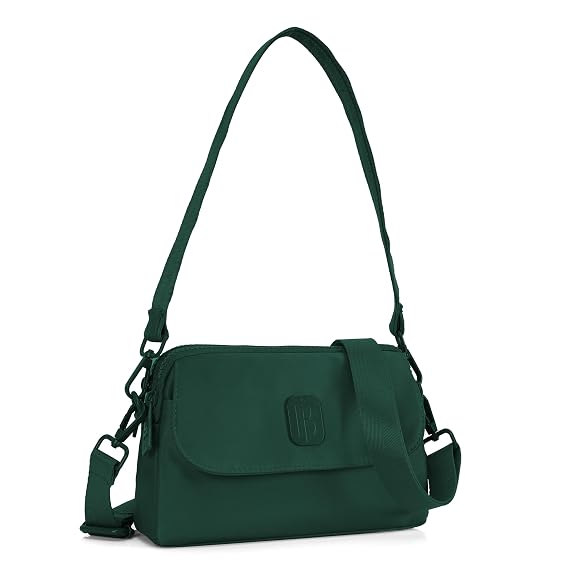 J I Women’s Small Crossbody Bag, Lightweight Shoulder Sling Purse with Adjustable Strap, Flap & Zipper Closure for Travel and Daily Use