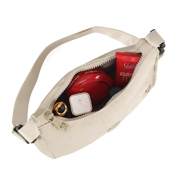 Bag in Women’s Small Crossbody Bag, Lightweight Nylon Shoulder Purse with Zipper Pocket, Adjustable Strap