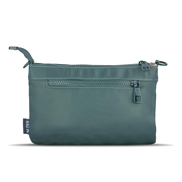 Bag In Nylon Shoulder Bag for Women, Compact Lightweight Zippered Crossbody Purse