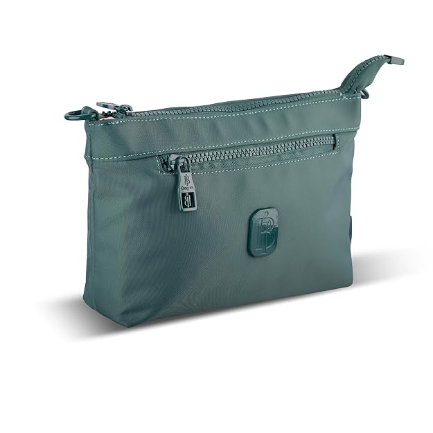 Bag In Nylon Shoulder Bag for Women, Compact Lightweight Zippered Crossbody Purse