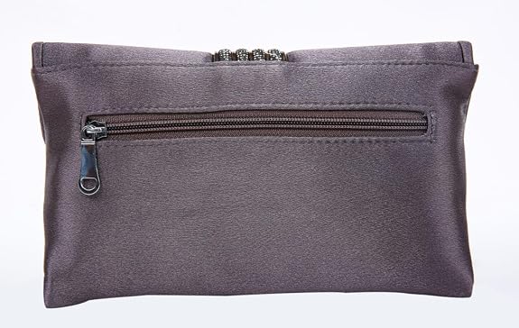 Bag in Elegant Satin Evening Clutch Bag Stylish Envelope Purse with Rhinestone Detail and Detachable Chain Perfect for Formal Events and Special Occasions
