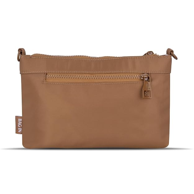 Bag In Nylon Shoulder Bag for Women, Compact Lightweight Zippered Crossbody Purse