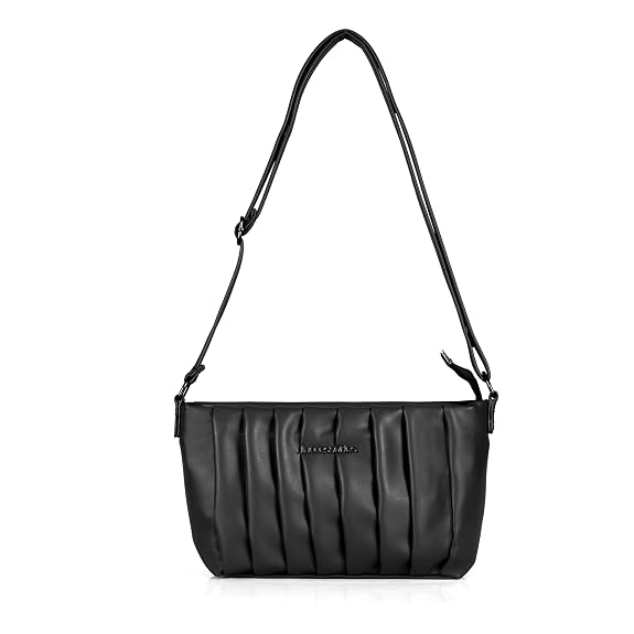 J I Quilted Crossbody Sling Bag for Women Soft Padded Design, Adjustable Strap, Compact Everyday Shoulder Purse
