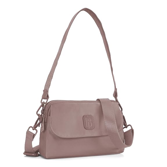 J I Women’s Small Crossbody Bag, Lightweight Shoulder Sling Purse with Adjustable Strap, Flap & Zipper Closure for Travel and Daily Use