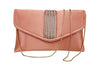 Bag in Elegant Satin Evening Clutch Bag Stylish Envelope Purse with Rhinestone Detail and Detachable Chain Perfect for Formal Events and Special Occasions