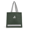 J I Accessories Black Tote Bag with Striped Handles – Stylish and Durable Shopping/Carry Bag