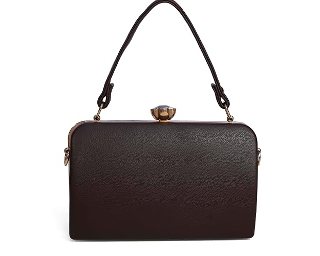 Bag in Elegant Black Floral Handbag with Crystal Clasp Vintage-Inspired Evening Bag for Special Occasions