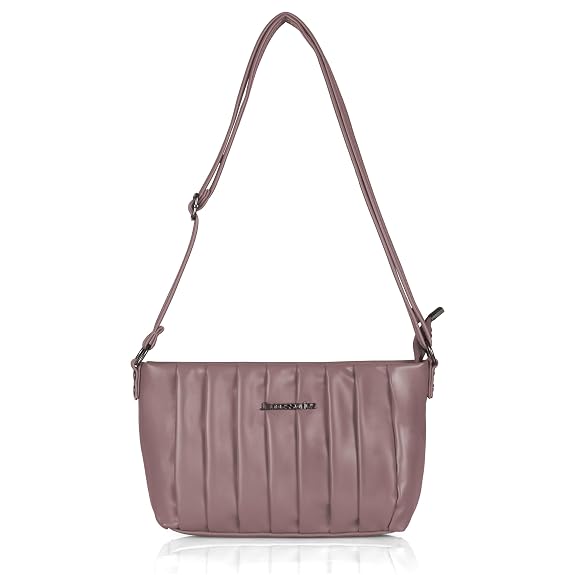 J I Quilted Crossbody Sling Bag for Women Soft Padded Design, Adjustable Strap, Compact Everyday Shoulder Purse