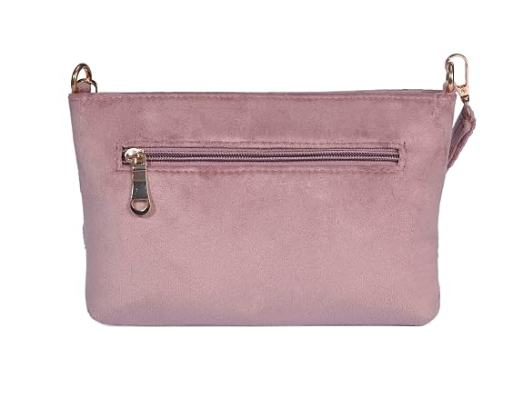J I ACCESSORIES Velvet Hand-Embroidered Floral Clutch