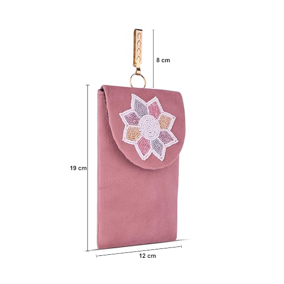 Bag in Women's Flower Beaded Mobile Pouch