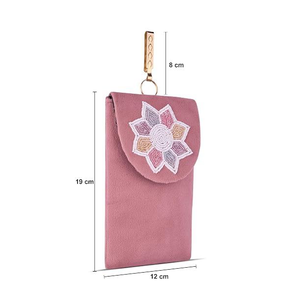 Bag in Women's Flower Beaded Mobile Pouch