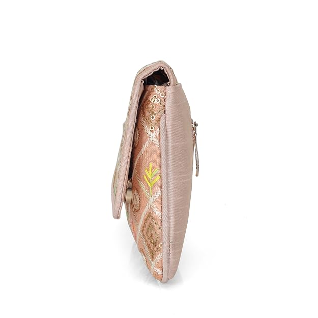 BAG IN Handmade Embroidered Sling Clutch – Wedding, Party & Festive Occasion Purse
