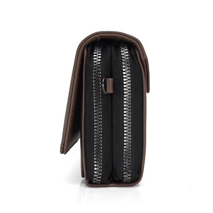 J I Elegant Premium Women’s Clutch Wallet Luxury Look with Zip Closure