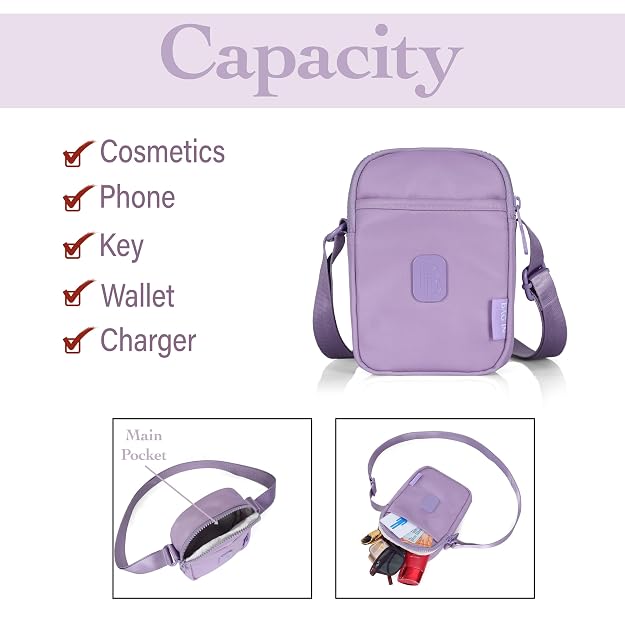 Bag in Mini Crossbody Sling Bag for Women Compact Shoulder Pouch with Adjustable Strap