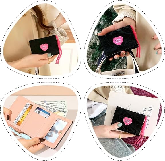 Bag in Trendy Candy Girls Wallet with Pink Heart Logo Stylish and Playful Mini Wallet for Teens