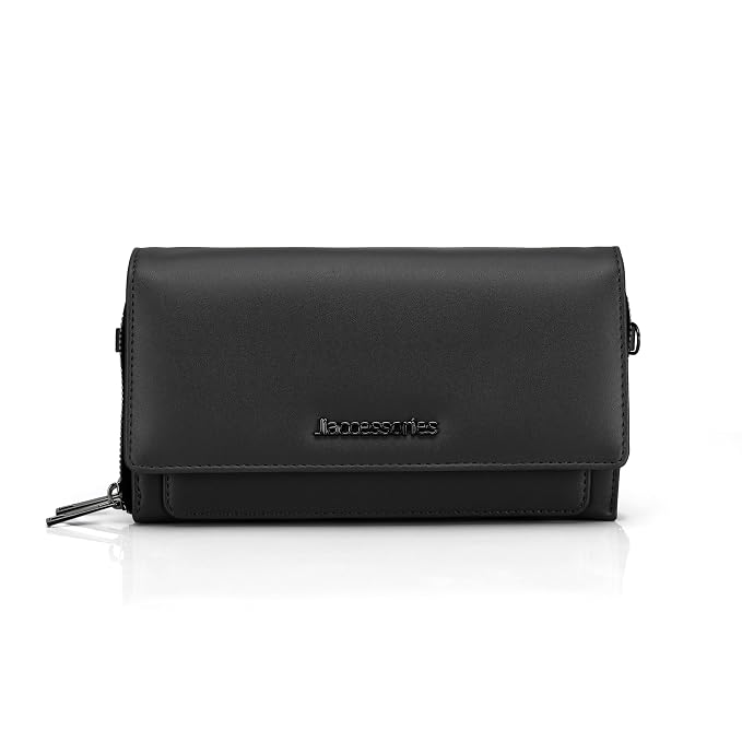 J I Elegant Premium Women’s Clutch Wallet Luxury Look with Zip Closure