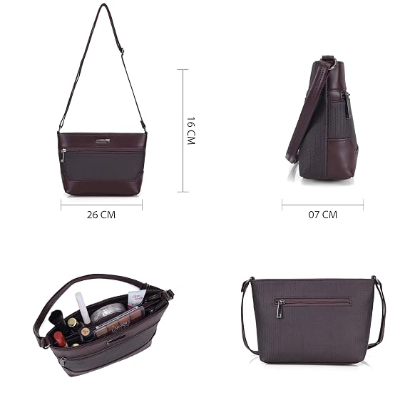 J I ACCESSORIES Sling Bag for Women – Stylish Crossbody Handbag for Travel, Office & Evening Use