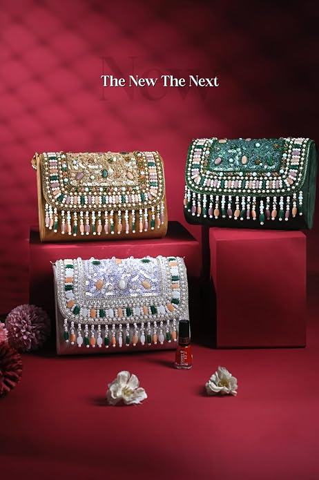 J I Accessories Women wedding designer clutch purse