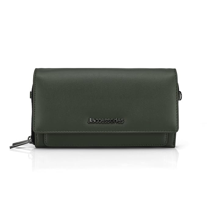 J I Elegant Premium Women’s Clutch Wallet Luxury Look with Zip Closure