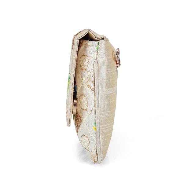 BAG IN Handmade Embroidered Sling Clutch – Wedding, Party & Festive Occasion Purse
