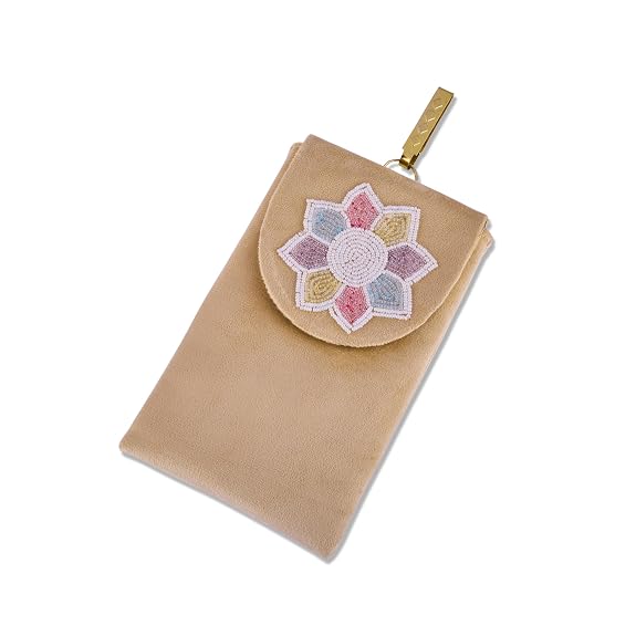 Bag in Women's Flower Beaded Mobile Pouch
