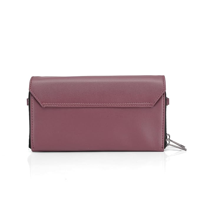 J I Elegant Premium Women’s Clutch Wallet Luxury Look with Zip Closure