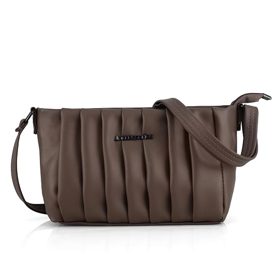 J I Quilted Crossbody Sling Bag for Women Soft Padded Design, Adjustable Strap, Compact Everyday Shoulder Purse