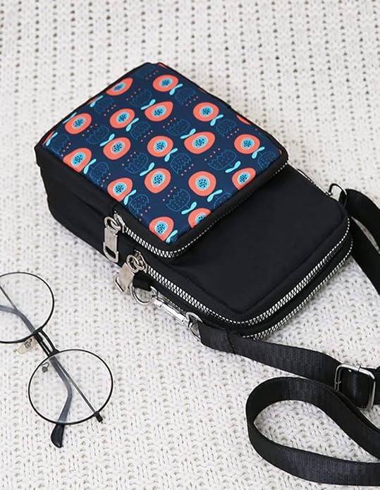 Bag in Women’s Floral Crossbody Phone Bag – Multi-Pocket Small Shoulder Purse with Adjustable Strap