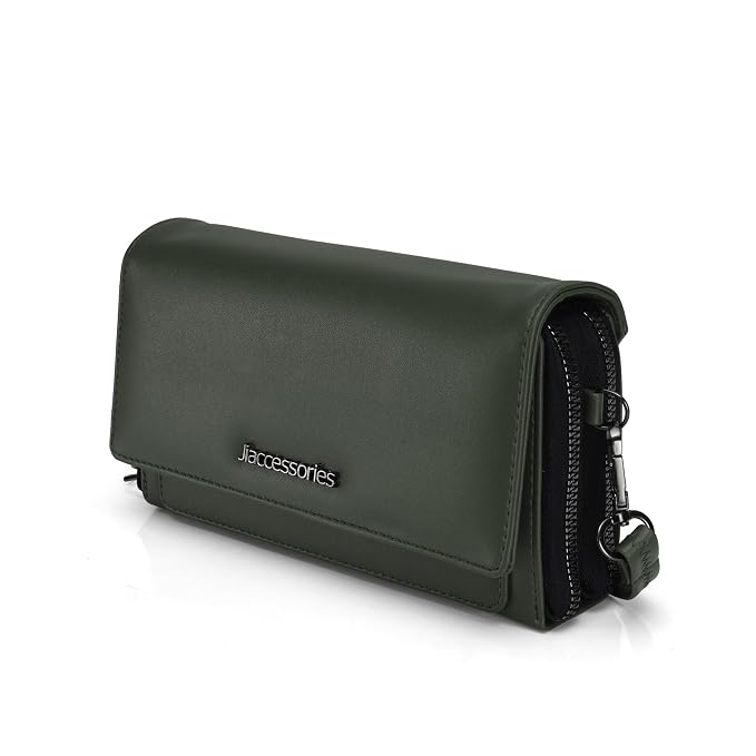 J I Elegant Premium Women’s Clutch Wallet Luxury Look with Zip Closure