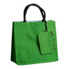 J I Premium Jute Carry Bag with Soft Handles | Reusable Shopping Tote for Work, Travel & Everyday Use