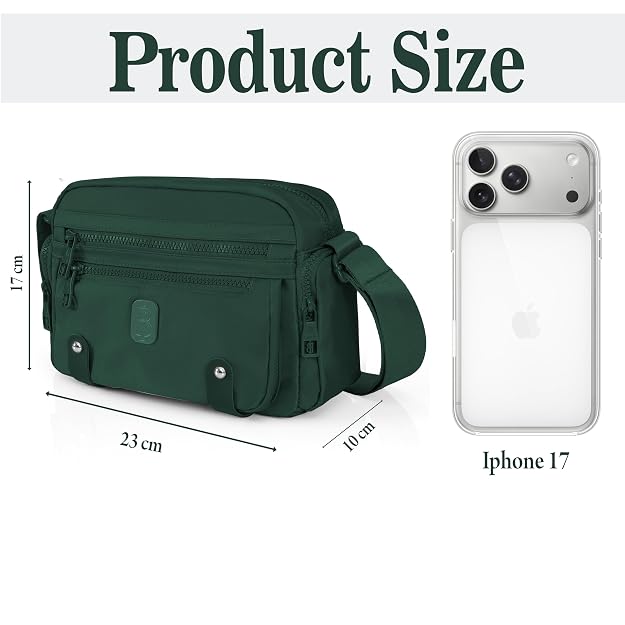 Bag in Fashionable Crossbody Messenger Bag for Women | Durable Nylon Side Bag with Zip Closure