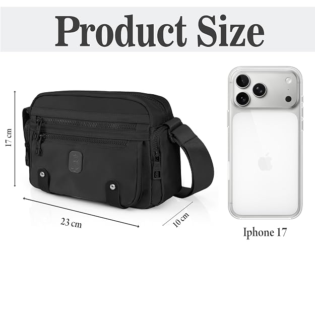Bag in Fashionable Crossbody Messenger Bag for Women | Durable Nylon Side Bag with Zip Closure
