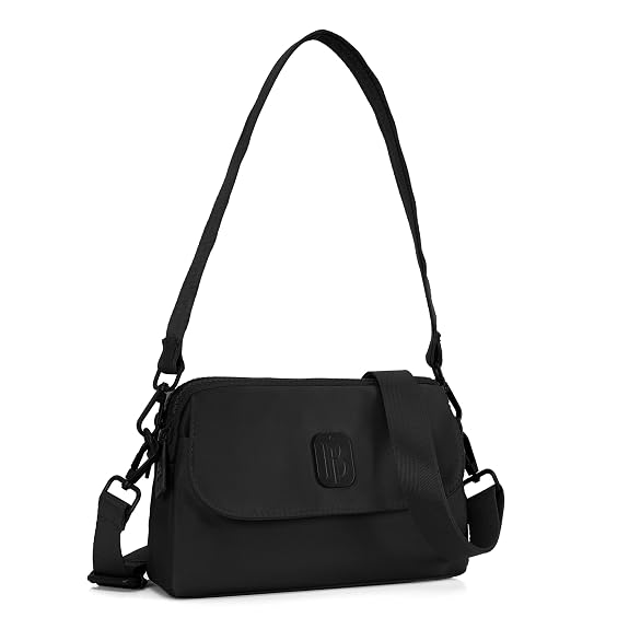 J I Women’s Small Crossbody Bag, Lightweight Shoulder Sling Purse with Adjustable Strap, Flap & Zipper Closure for Travel and Daily Use